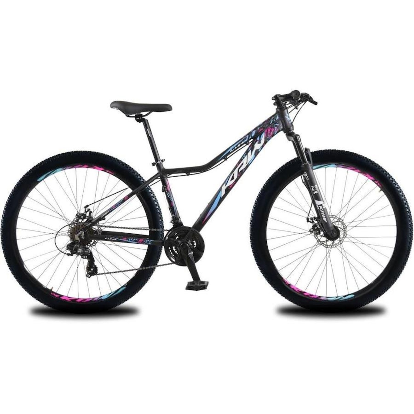 Bicicleta Aro 29 KRW em Alumínio 24 Velocidades Freio à Disco Suspensão Dianteira Mountain Bike Kr1 - Foto 2