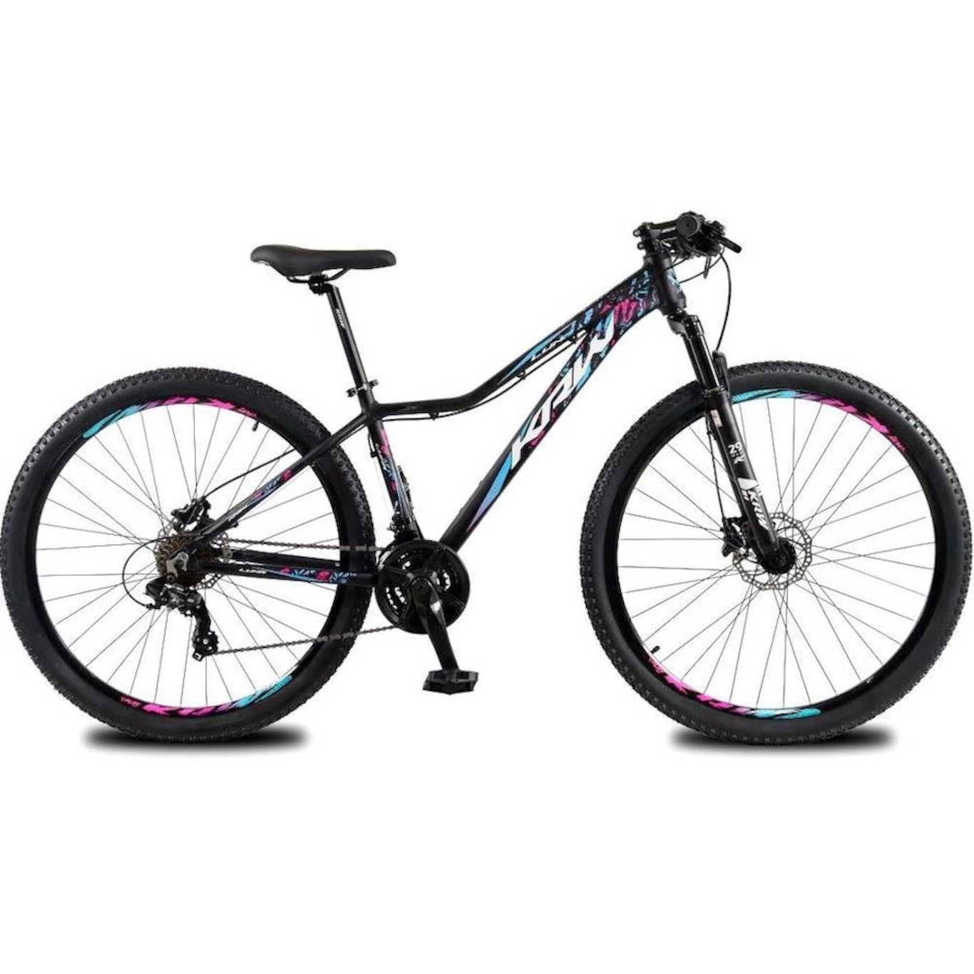 Bicicleta Aro 29 KRW em Alumínio 24 Velocidades Freio Hidráulico Suspensão Dianteira Mountain Bike Kr2 - Foto 2