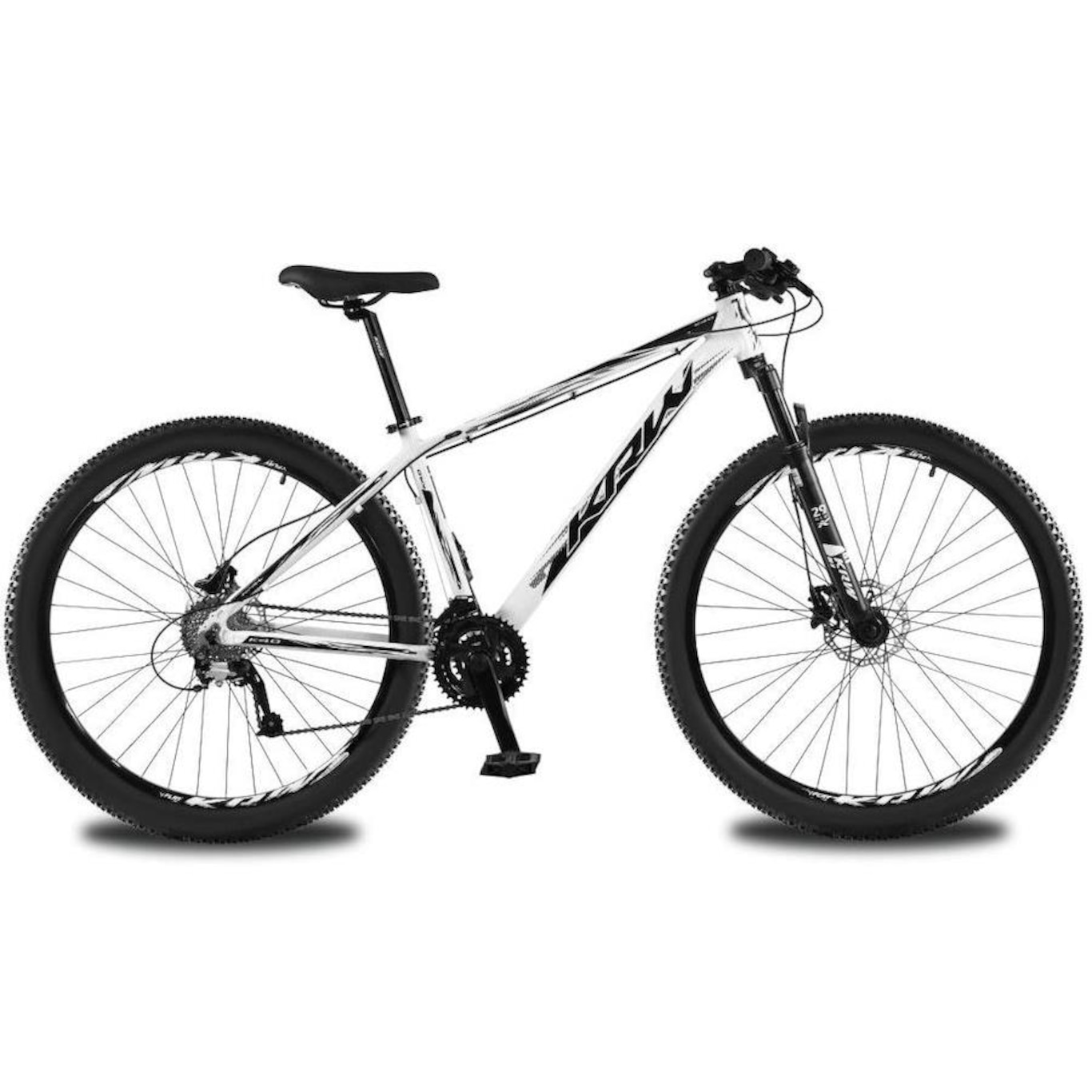 Bicicleta Aro 29 KRW em Alumínio 27 Velocidades Freio Hidráulico Suspensão Dianteira Mountain Bike Kr4 - Foto 4