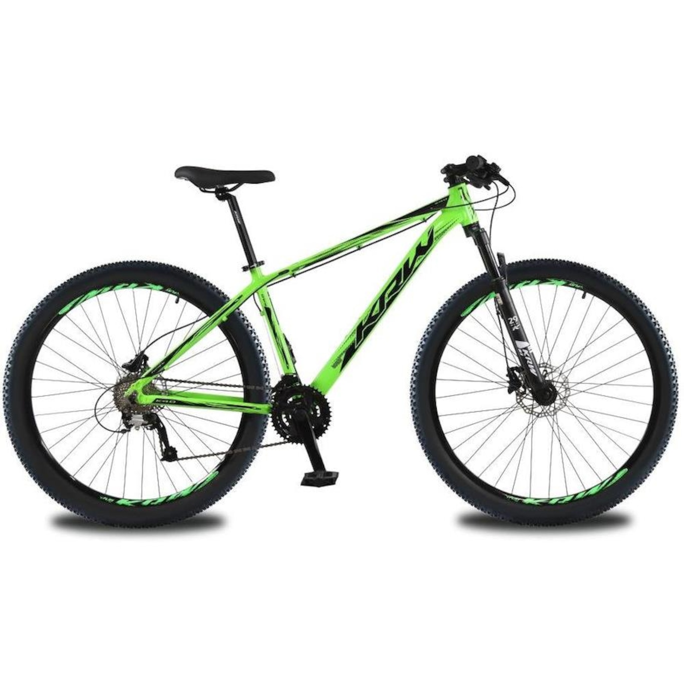 Bicicleta Aro 29 KRW em Alumínio 27 Velocidades Freio Hidráulico Suspensão Dianteira Mountain Bike Kr4 - Foto 4