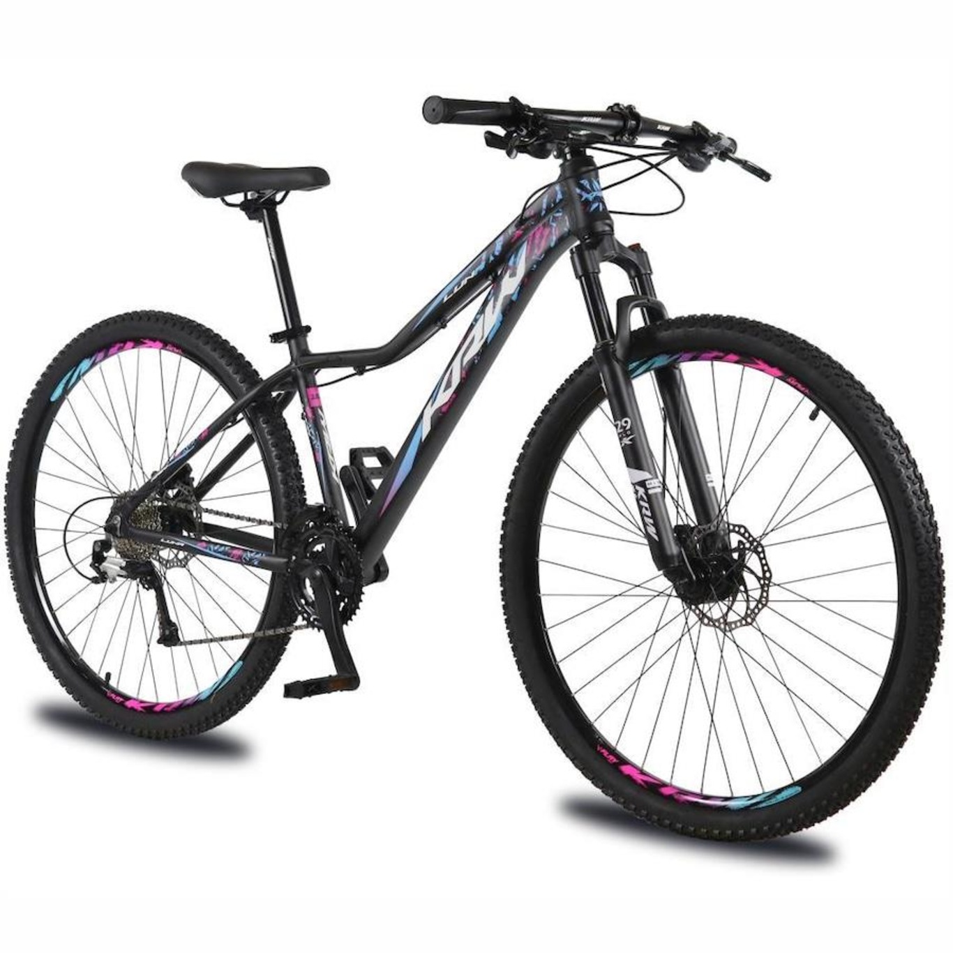 Bicicleta Aro 29 KRW em Alumínio 27 Velocidades Freio Hidráulico Suspensão Dianteira Mountain Bike Kr4 - Foto 1