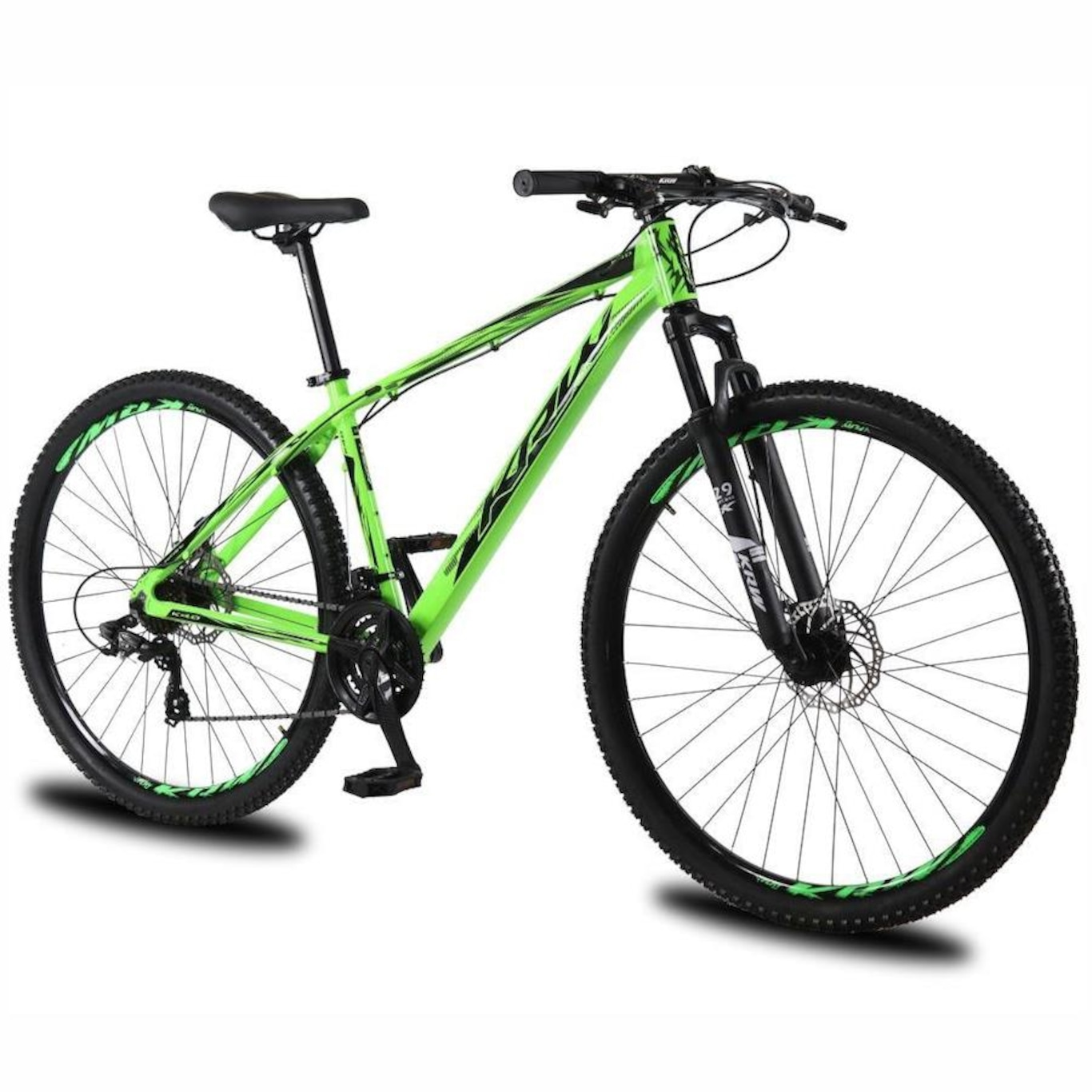 Bicicleta Aro 29 Krw Alumínio 27 Velocidades Freio a Disco Suspensão Dianteira Mountain Bike Kr5 - Foto 1