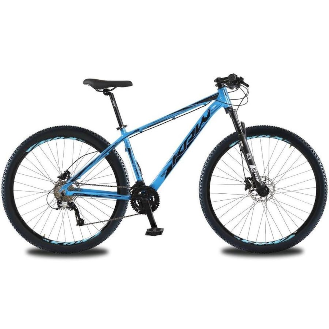 Bicicleta Aro 29 Krw Alumínio 27 Vel Shimano Acera Freio Hidráulico Suspensão C/ Trava de Ombro Kr10 - Foto 2