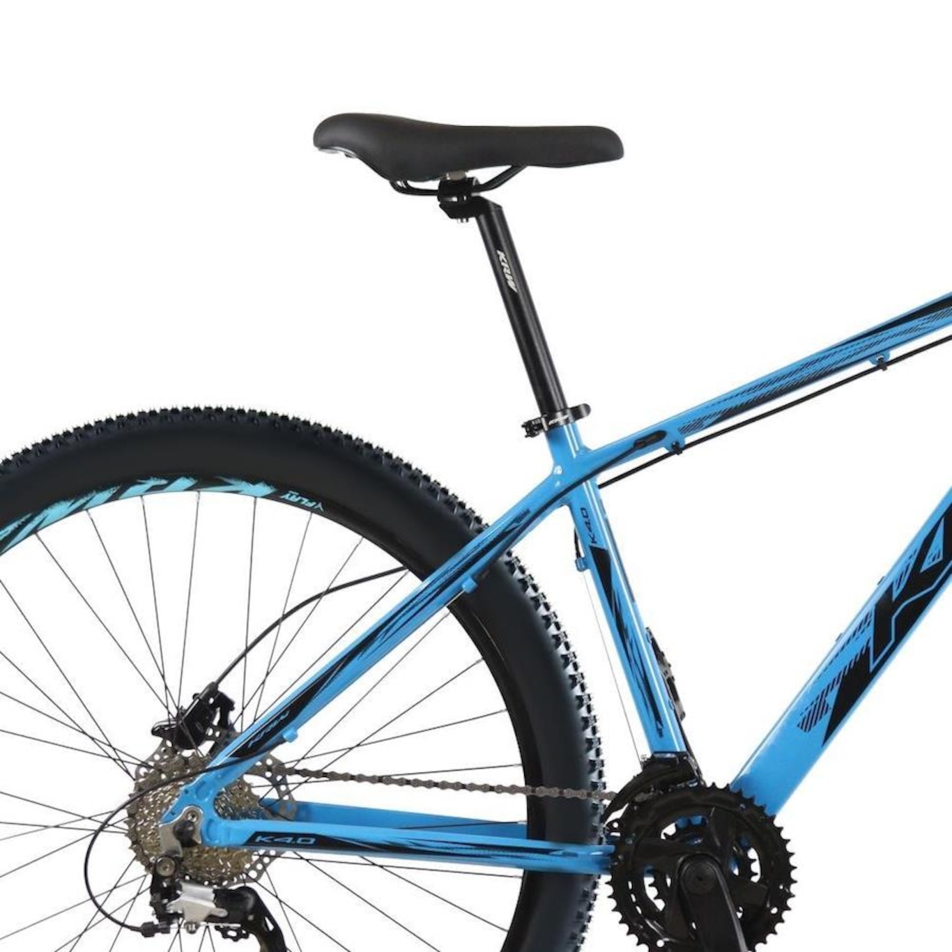 Bicicleta Aro 29 Krw Alumínio 27 Vel Shimano Acera Freio Hidráulico Suspensão C/ Trava de Ombro Kr10 - Foto 4