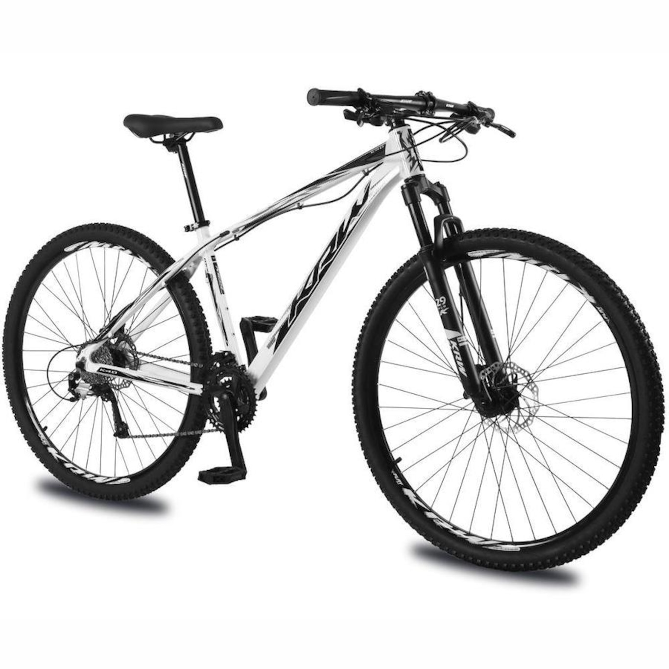 Bicicleta Aro 29 Krw Alumínio 27 Vel Shimano Acera Freio Hidráulico Suspensão C/ Trava de Ombro Kr10 - Foto 1