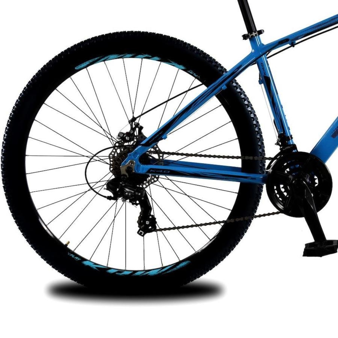 Bicicleta aro 29 Krw alumínio Shimano Tz 21 Velocidades Freio a Disco Suspensão Mountain Bike Kr7 - Adulto - Foto 3