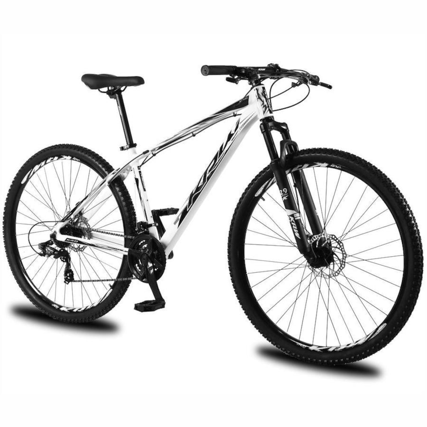 Bicicleta aro 29 Krw alumínio Shimano Tz 21 Velocidades Freio a Disco Suspensão Mountain Bike Kr7 - Adulto - Foto 1