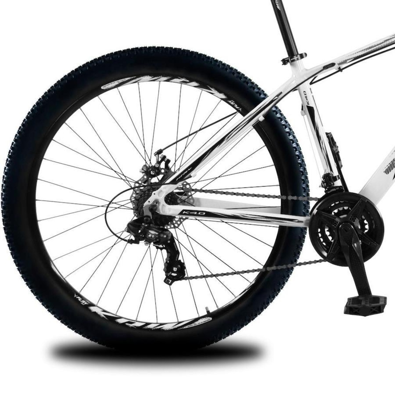 Bicicleta aro 29 Krw alumínio Shimano Tz 21 Velocidades Freio a Disco Suspensão Mountain Bike Kr7 - Adulto - Foto 3