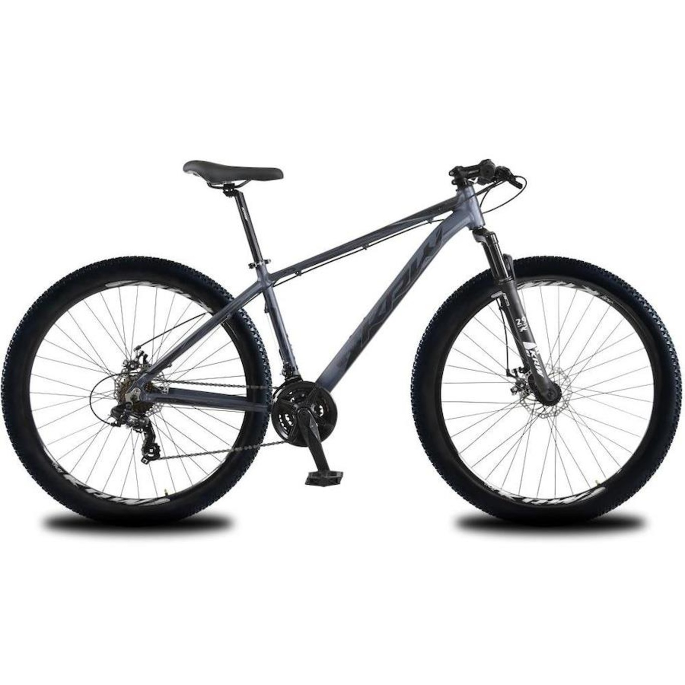 Bicicleta aro 29 Krw alumínio Shimano Tz 21 Velocidades Freio a Disco Suspensão Mountain Bike Kr7 - Adulto - Foto 2