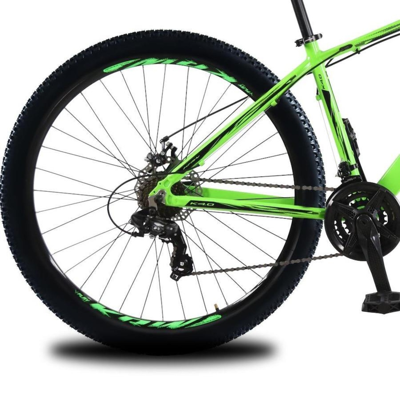 Bicicleta aro 29 Krw alumínio Shimano Tz 21 Velocidades Freio a Disco Suspensão Mountain Bike Kr7 - Adulto - Foto 3