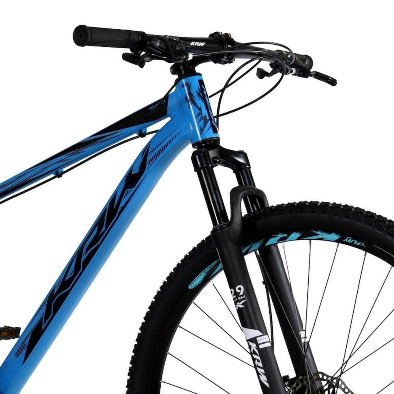 Bicicleta aro 29 Krw alumínio Shimano Tz 24 Velocidades Freio a Disco Suspensão Mountain Bike Kr9 - Adulto - Foto 4