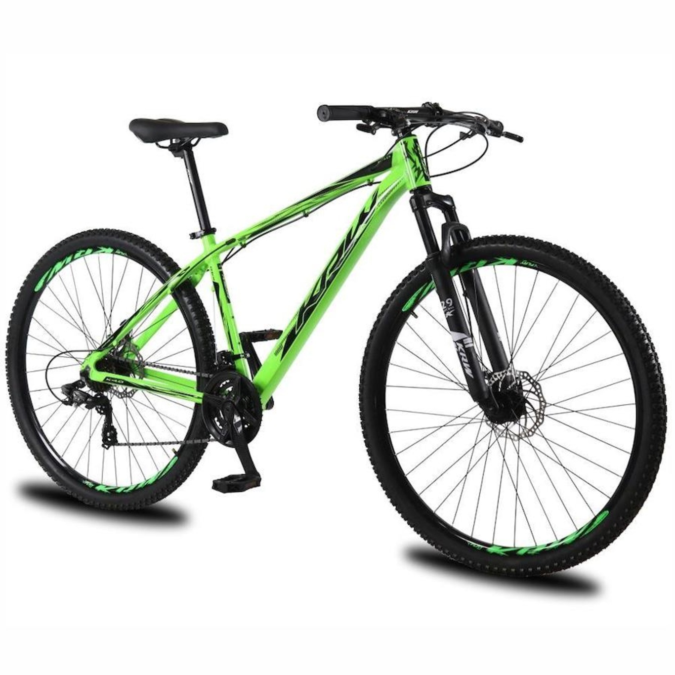 Bicicleta Aro 29 KRW em Alumínio 21 Velocidades Freio à Disco Suspensão Dianteira Mountain Bike Kr14 - Foto 3