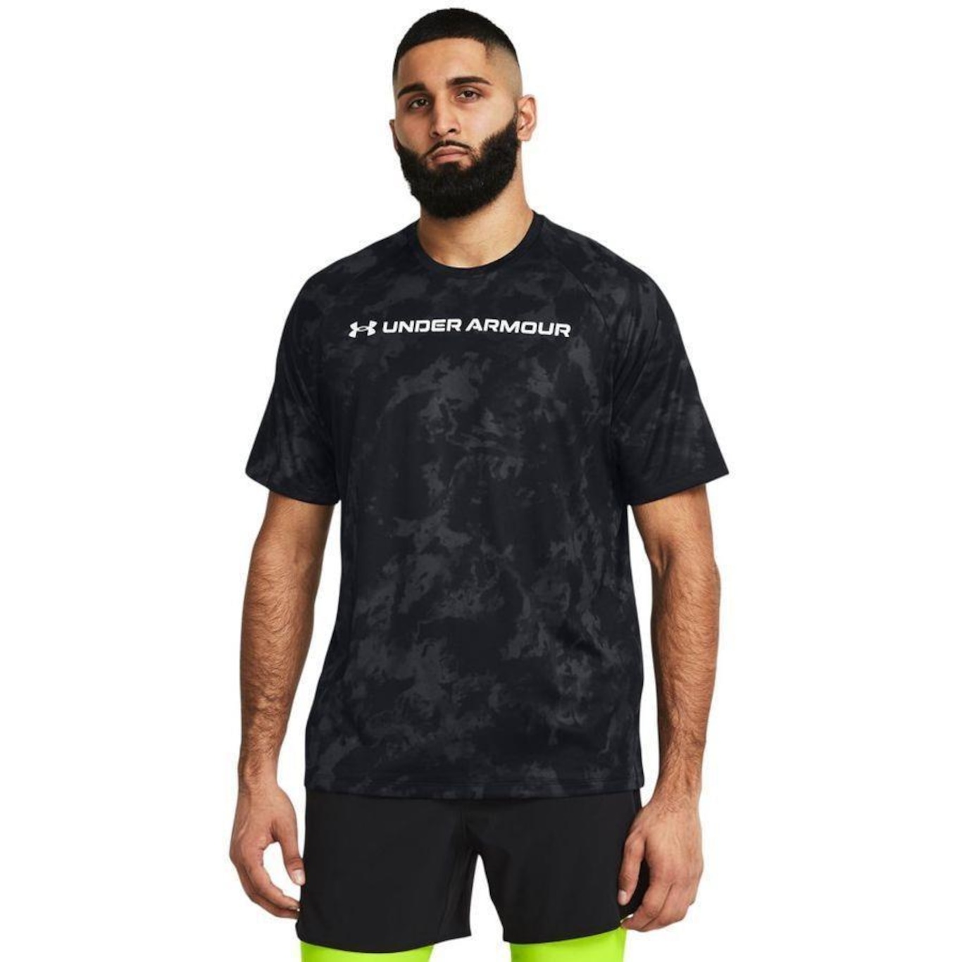 Camiseta de Treino Under Armour Tech abc Camo - Masculina - Foto 1