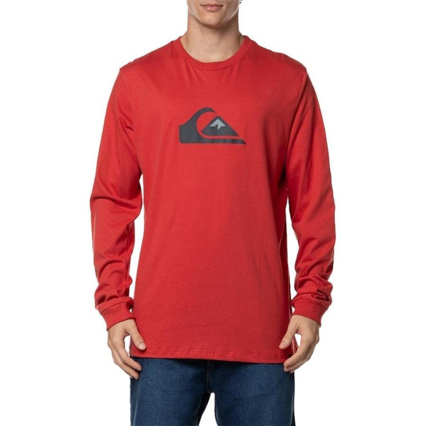 Camiseta Manga Longa Quiksilver Comp Logo - Masculina - Foto 1