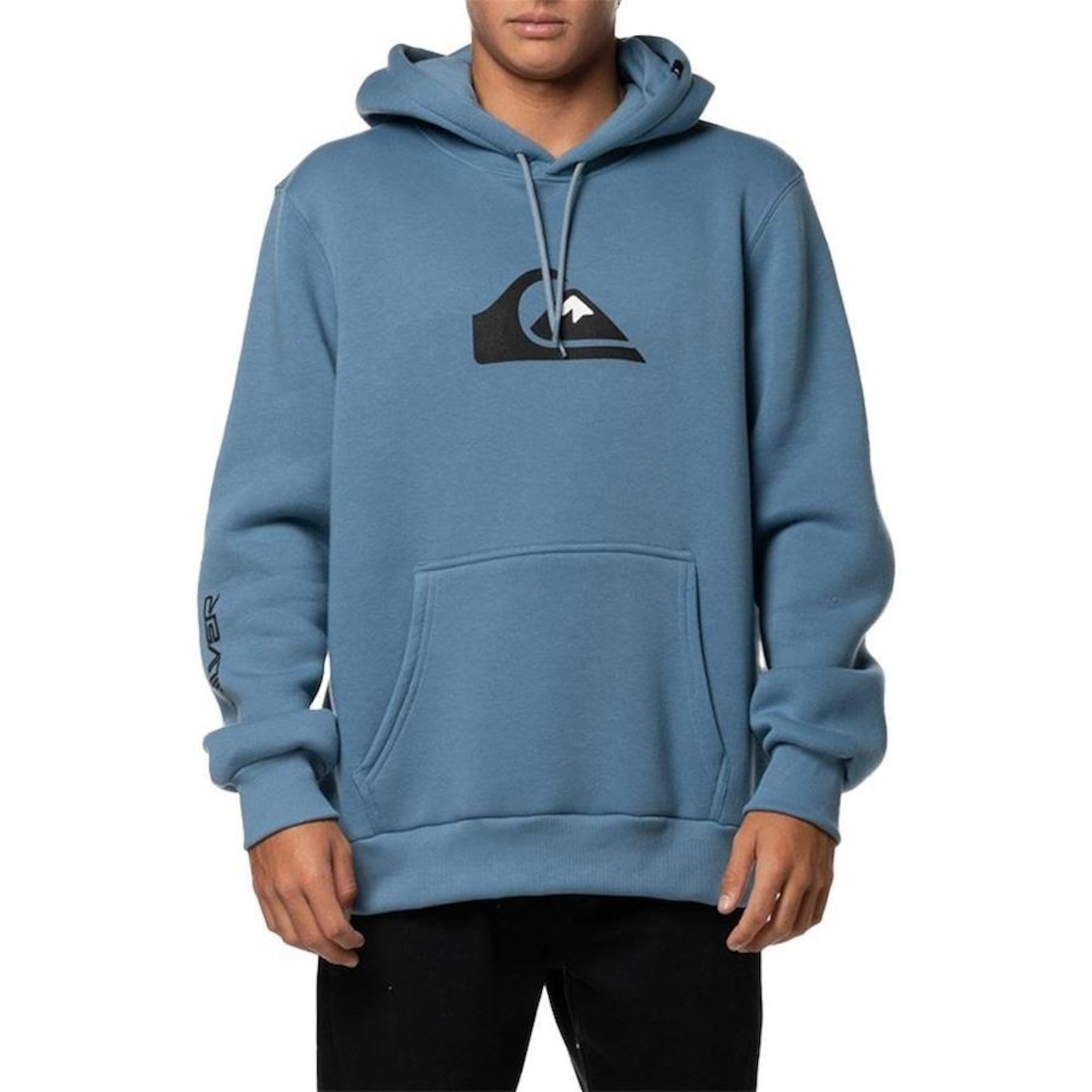 Blçusão de Moletom Quiksilver Canguru Comp Logo - Masculino - Foto 1