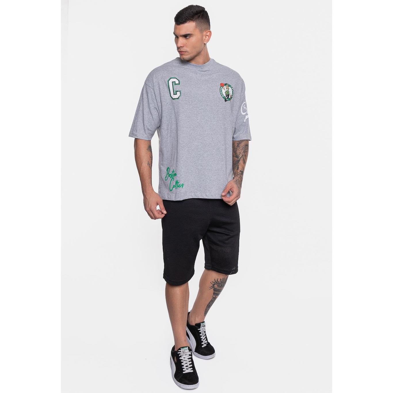 Camiseta Nba Street Soul Boston Celtics - Masculina - Foto 5