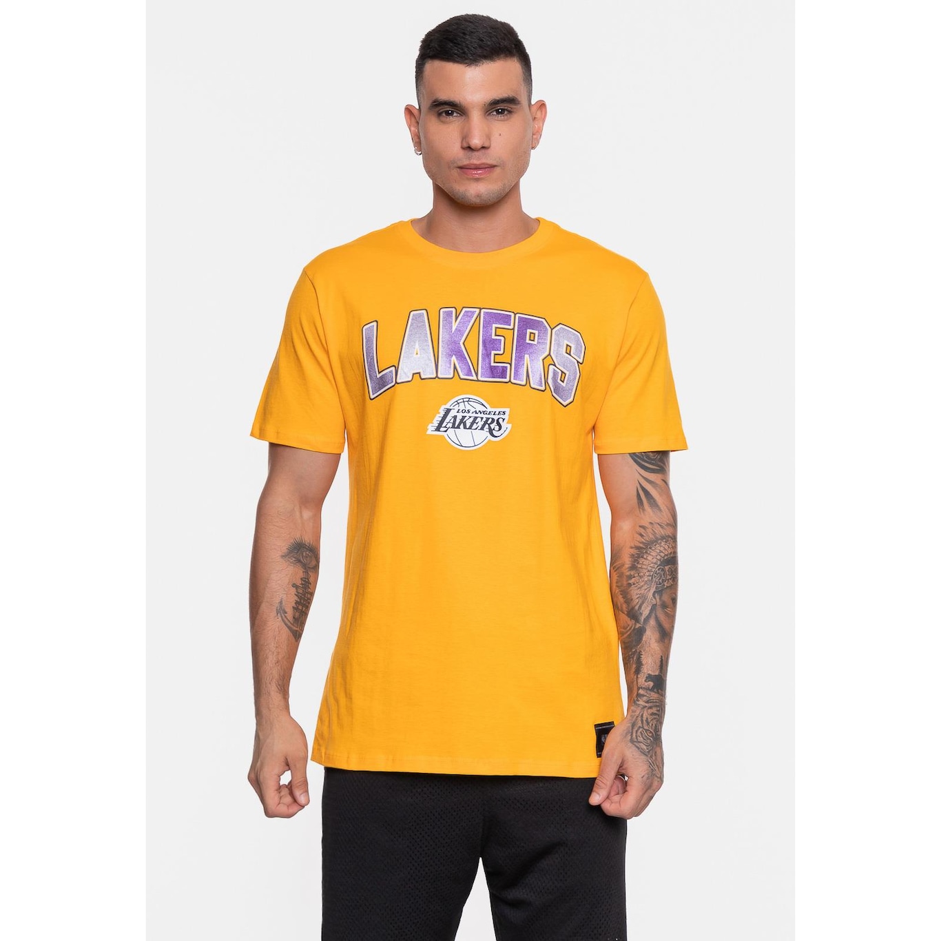 Camiseta Nba Metallic Golden State Warriors - Masculina - Foto 1