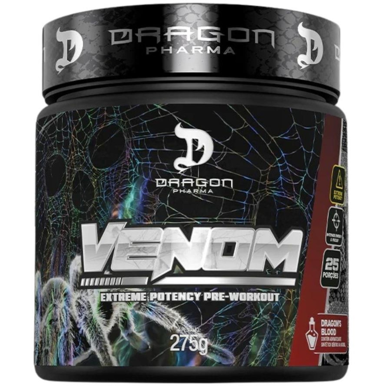 Pré Treino Venom Dragon Pharma Original Sabor Dragons Blood - Foto 1