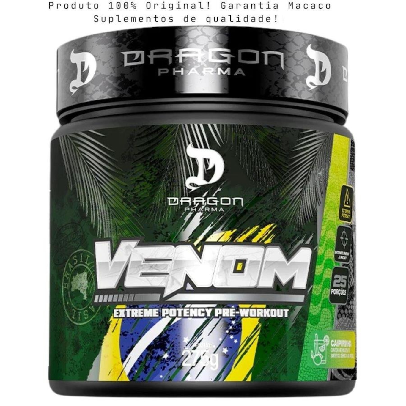 Pré Treino Venom Dragon Pharma Original Sabor Caipirinha - Foto 2