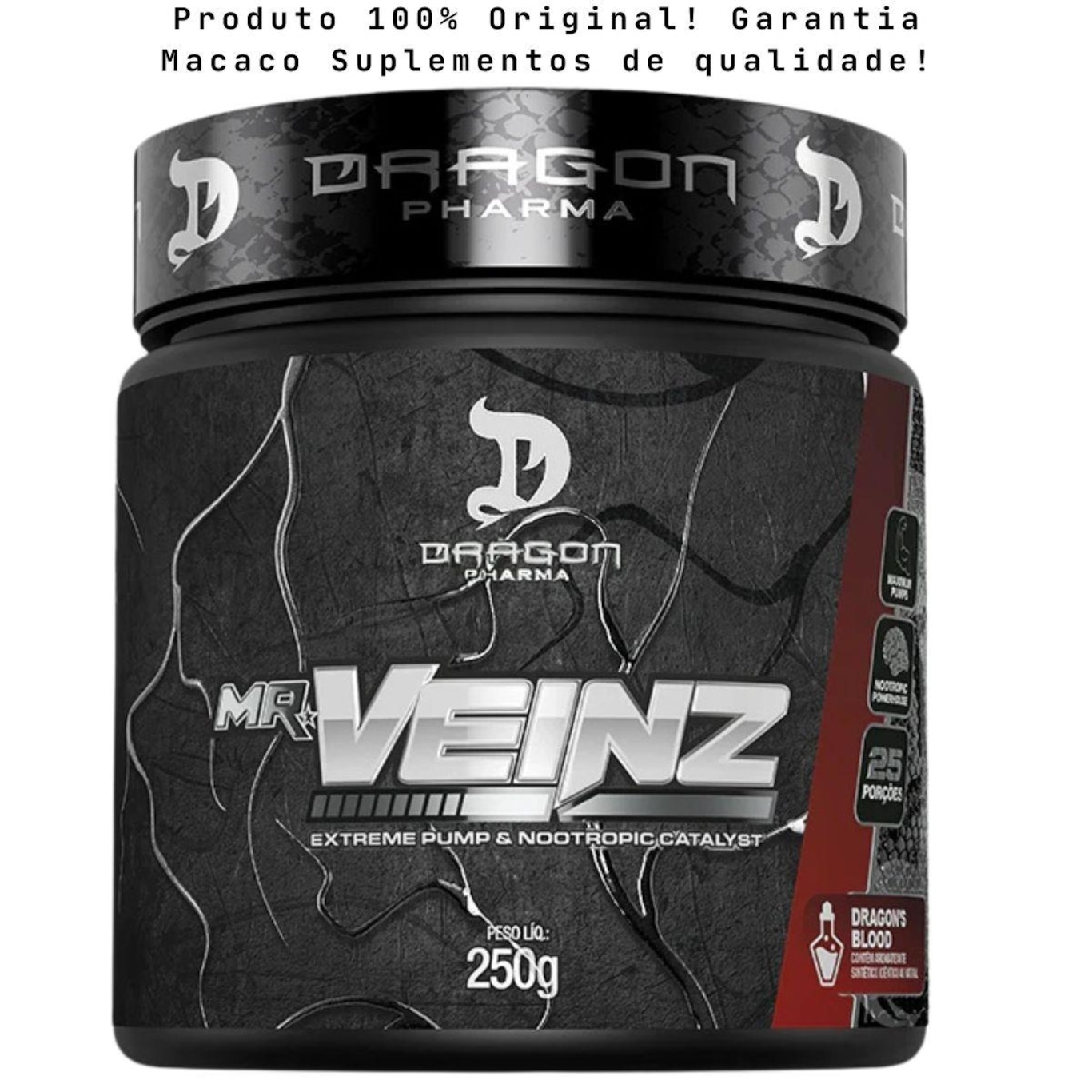 Vasodilatador Mr Veinz Dragon Pharma Original Sabor Dragons Blood - 250g - Foto 2