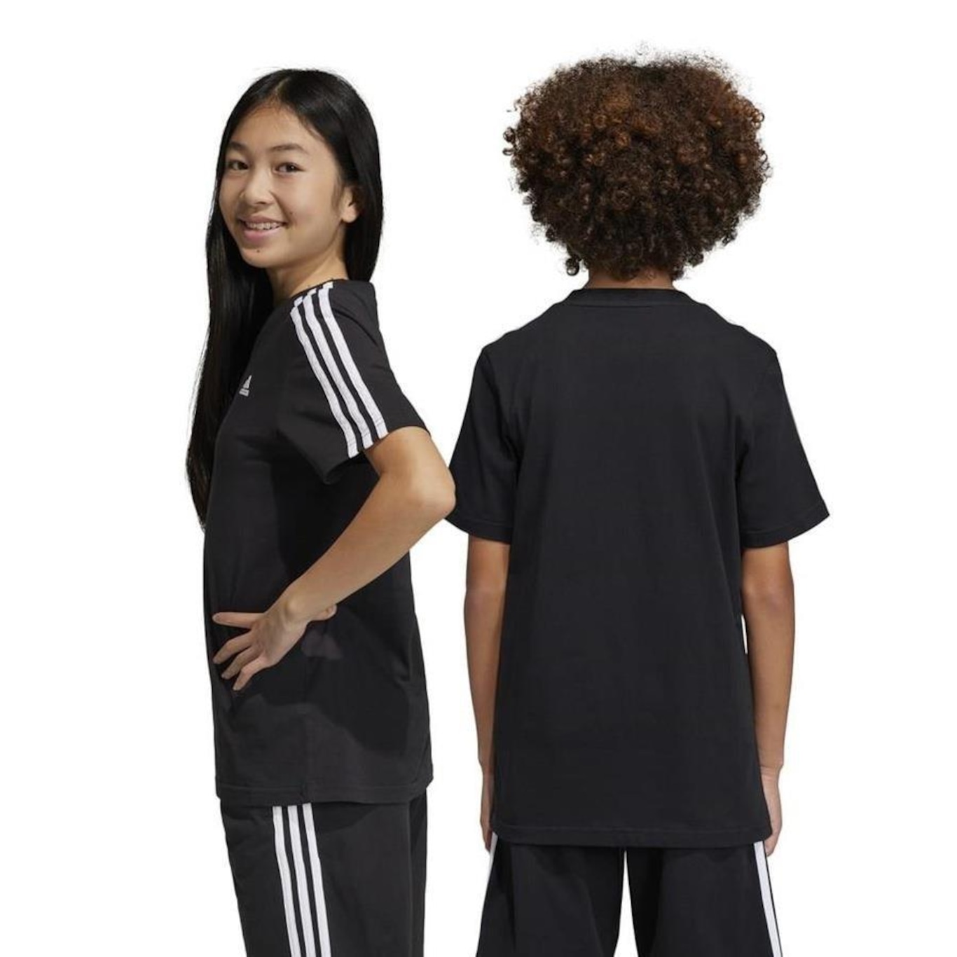 Camiseta adidas Essentials 3 Stripes - Infantil - Foto 2