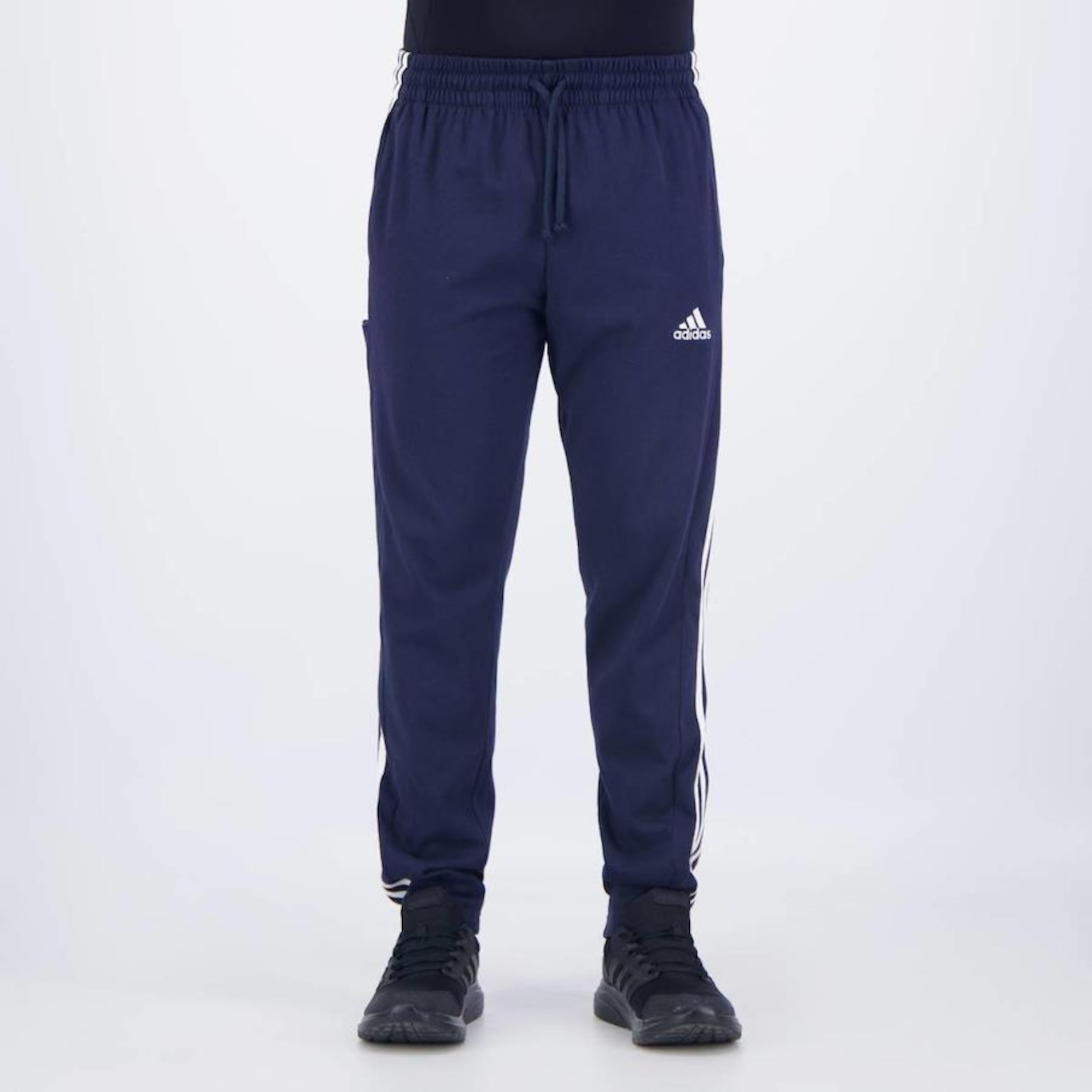 Calça adidas 3 Stripes Single Jersey - Masculina - Foto 1