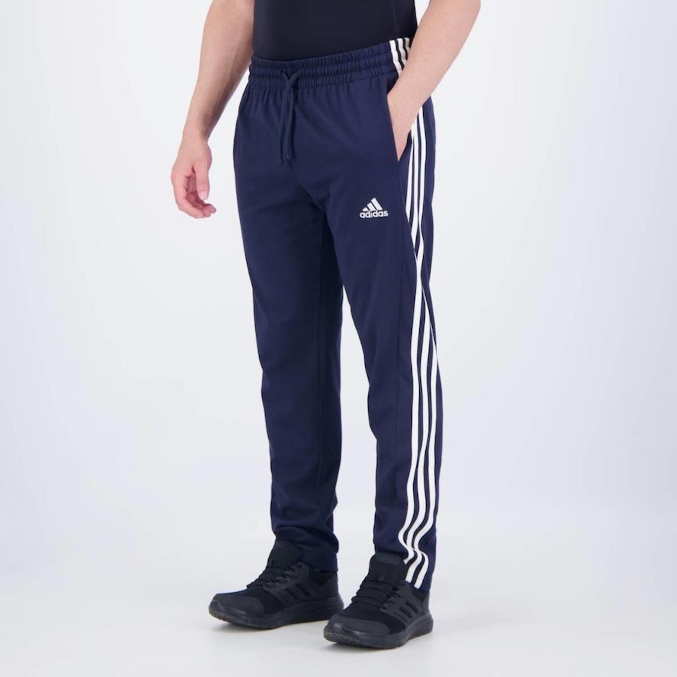 Calça adidas 3 Stripes Single Jersey - Masculina - Foto 3