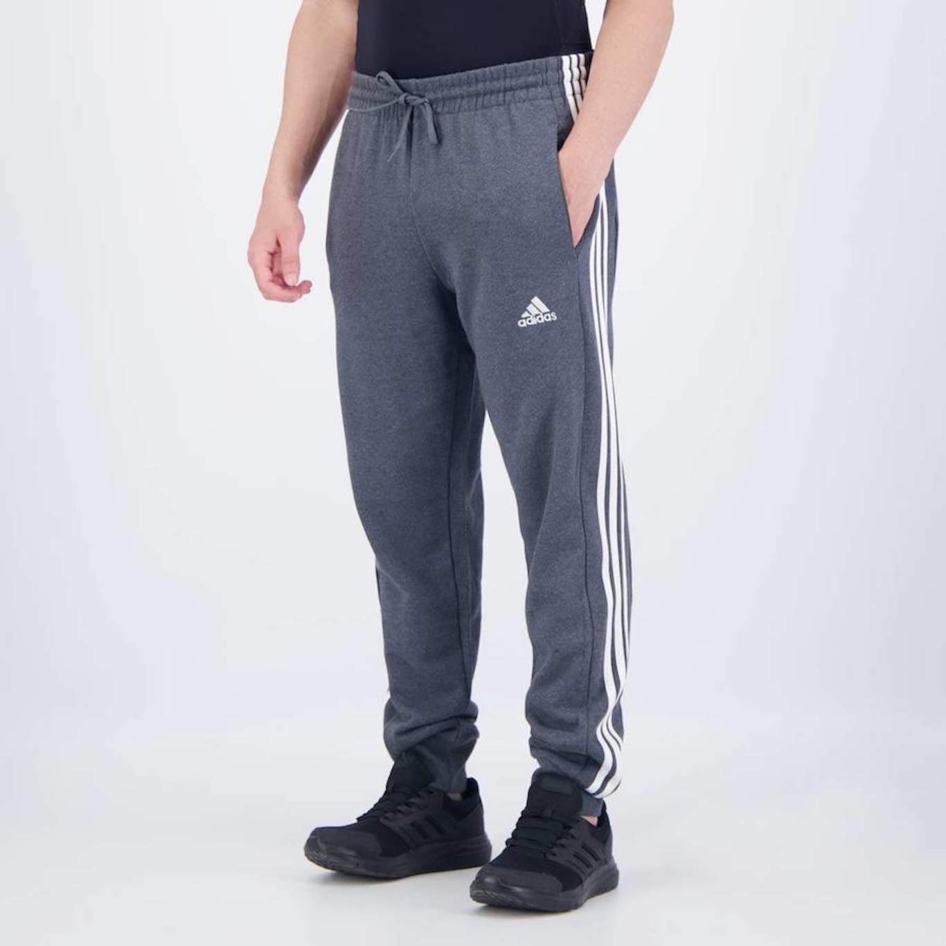 Calça adidas Essentials 3 Stripes - Masculina - Foto 3