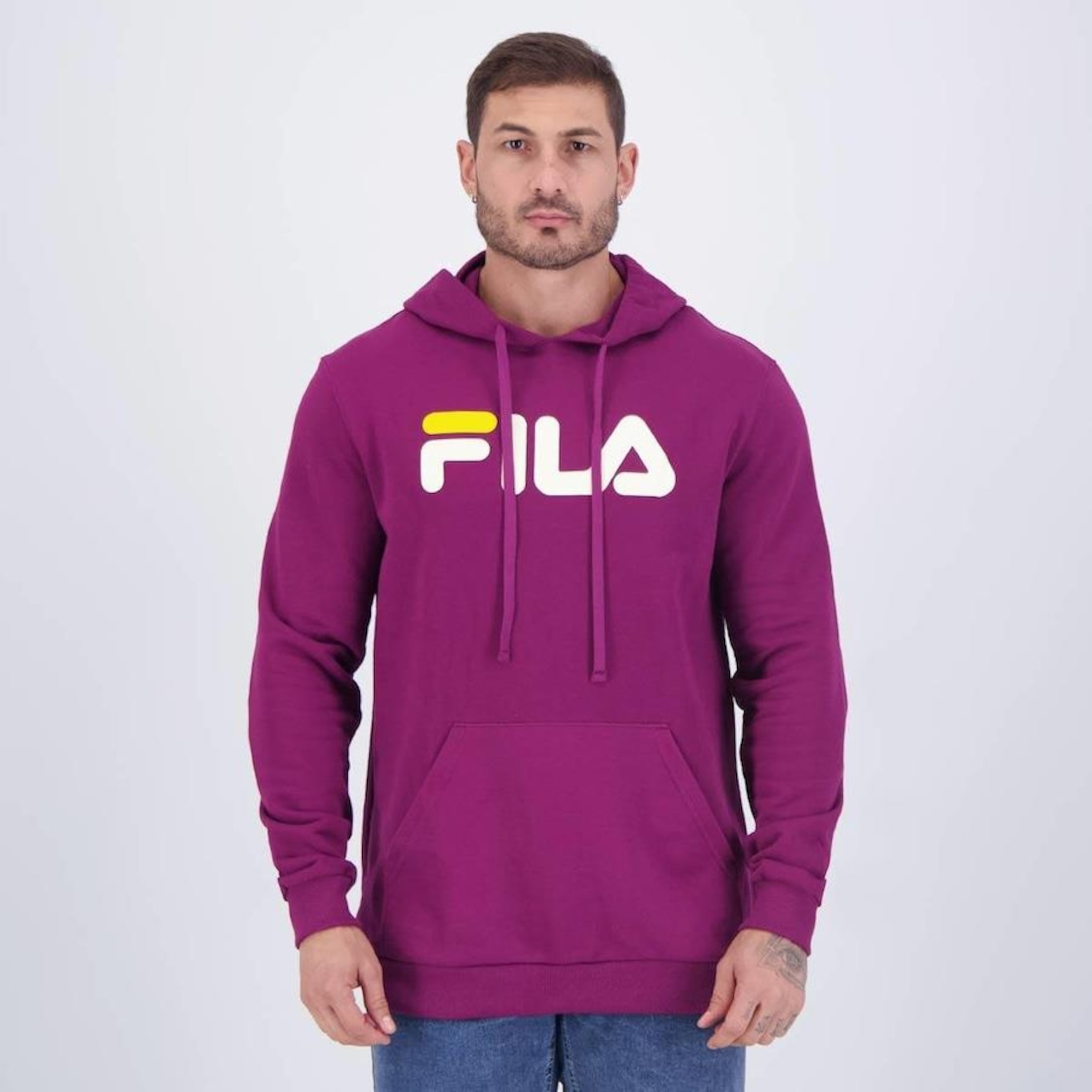 Blusão de Moletom Fila Comfort Letter - Masculino - Foto 1