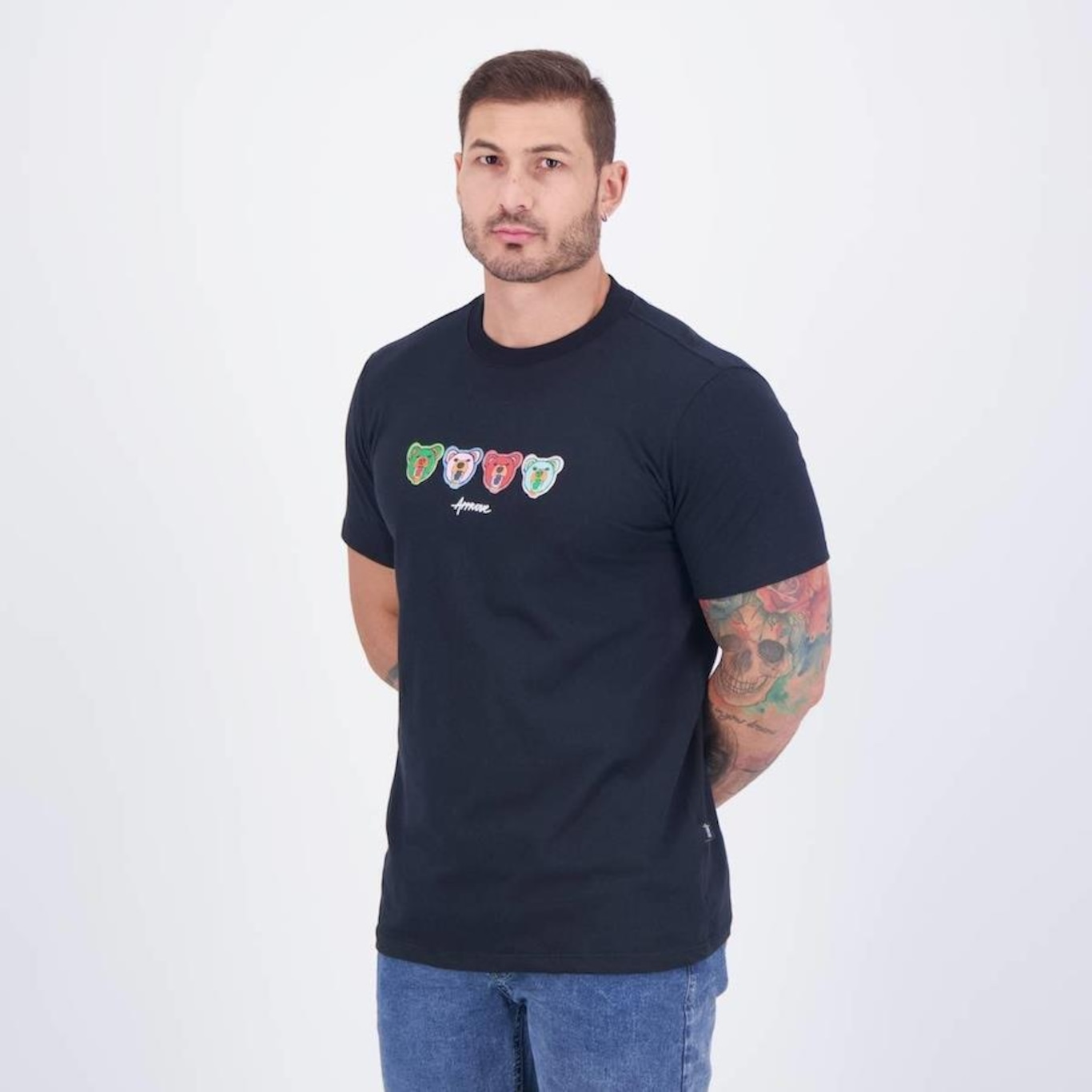 Camiseta Approve Angry Bear - Masculina - Foto 3