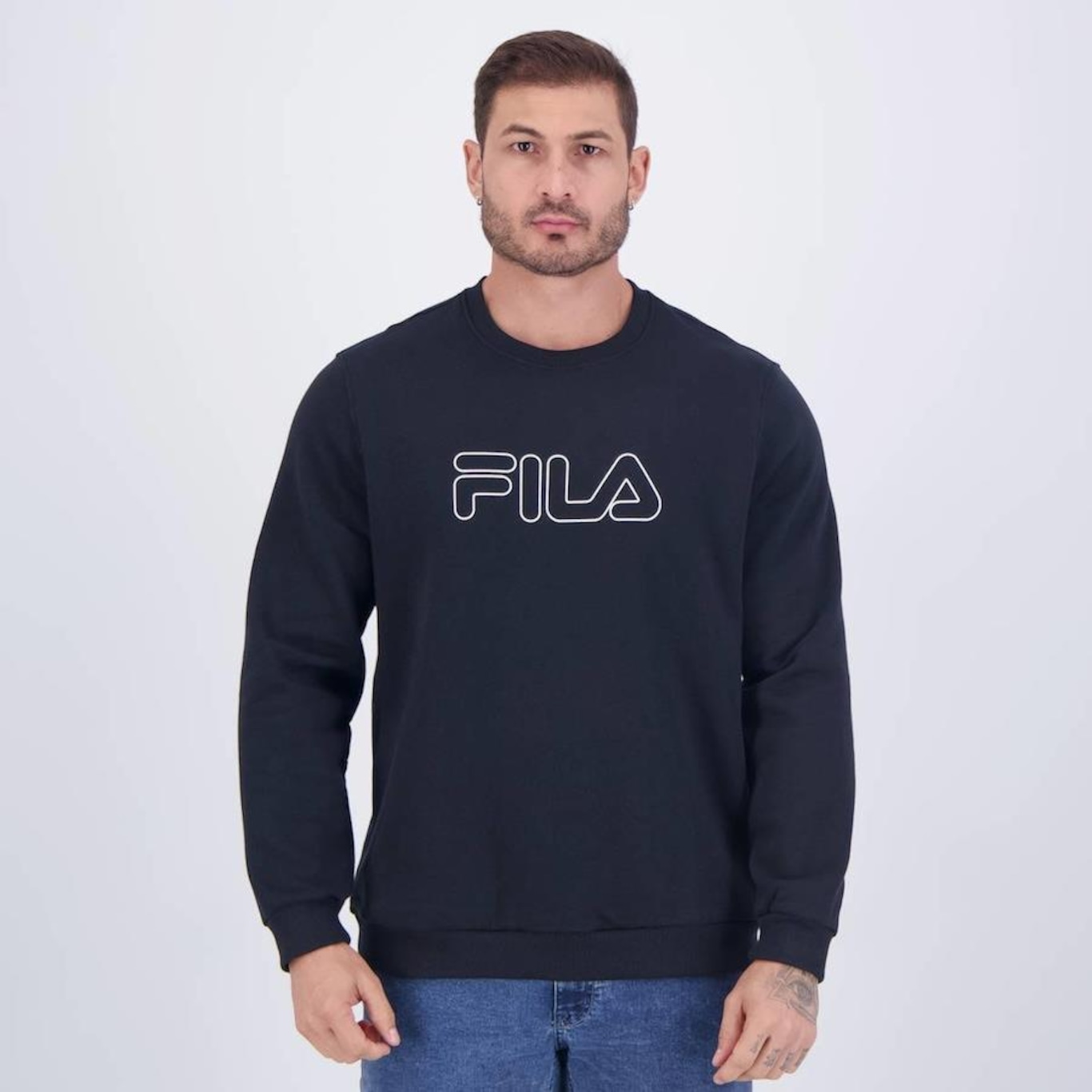 Blusão de Moletom Fila Classic Winter Outline - Masculino - Foto 1