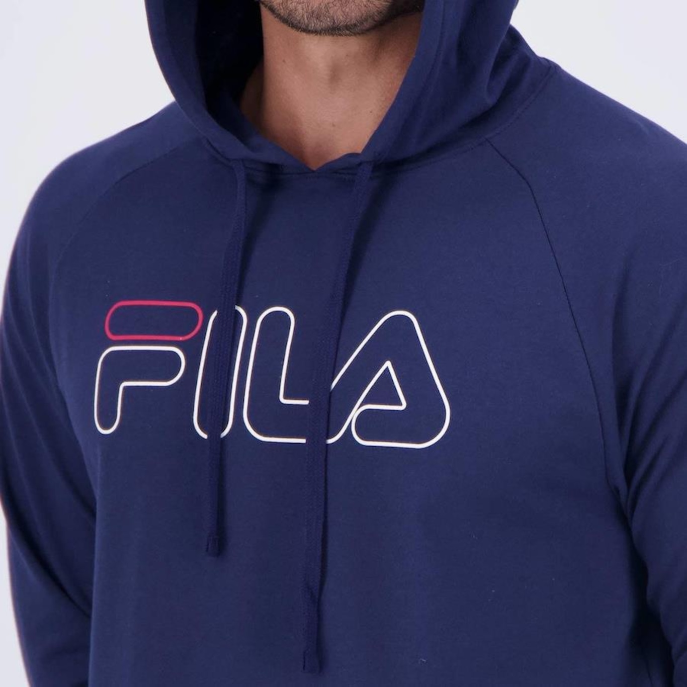 Blusão de Moletom Fila Letter Outline - Masculino - Foto 5