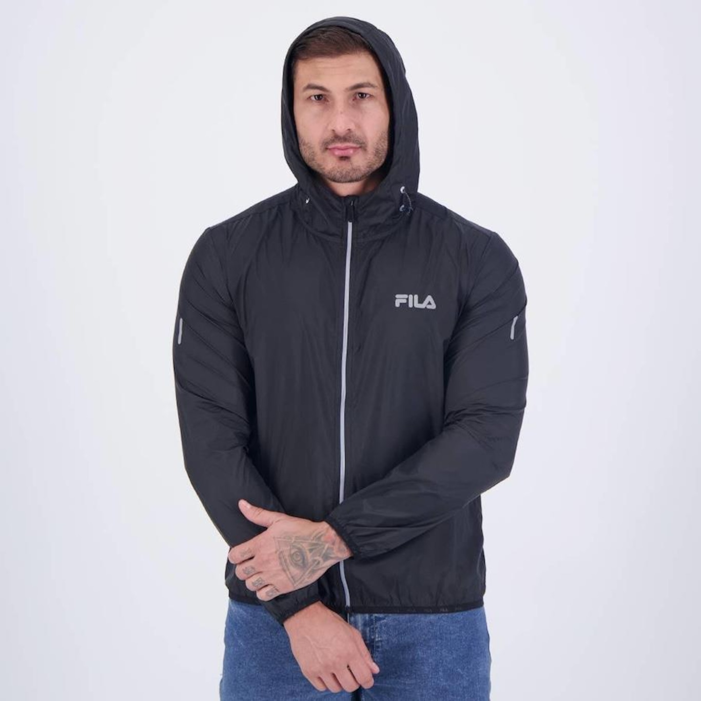 Jaqueta com capuz Fila Windbreak Performa - Masculina - Foto 2