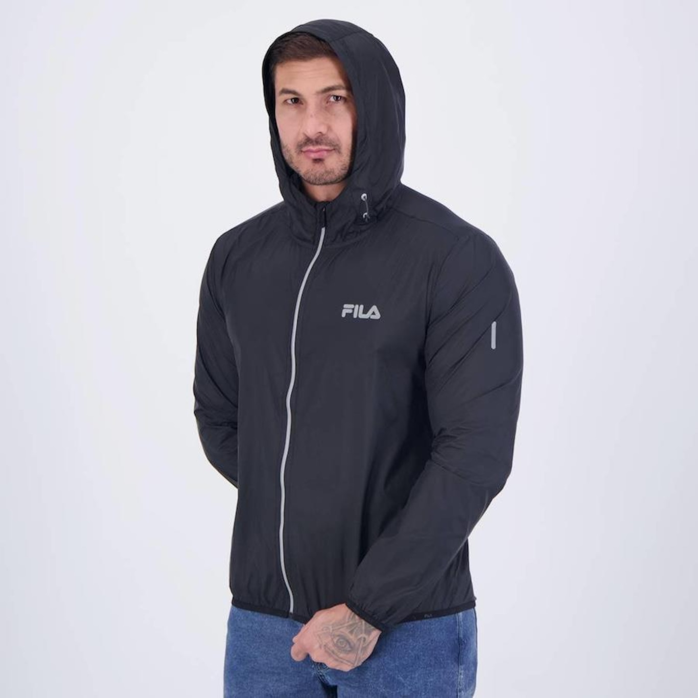 Jaqueta com capuz Fila Windbreak Performa - Masculina - Foto 3