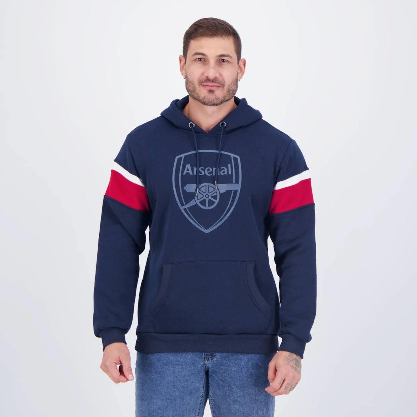 Blusão de Moletom com Capuz Arsenal - Masculino - Foto 1