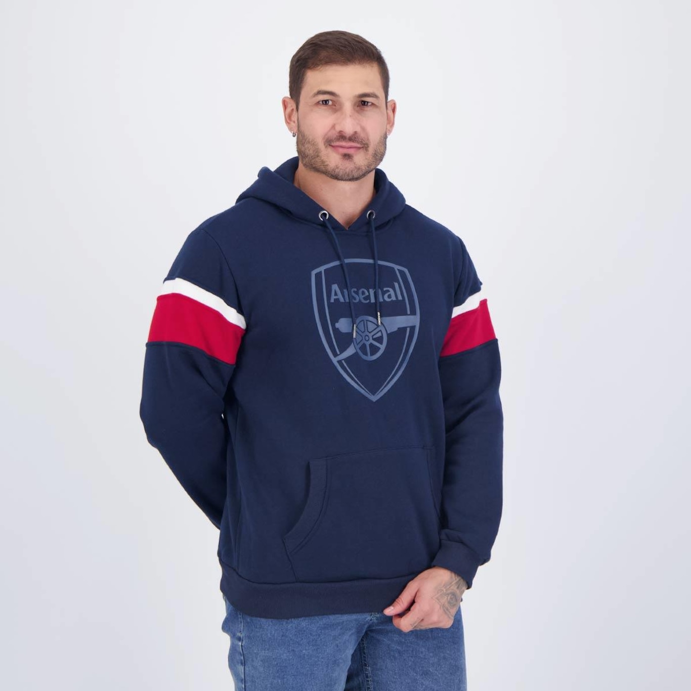 Blusão de Moletom com Capuz Arsenal - Masculino - Foto 2