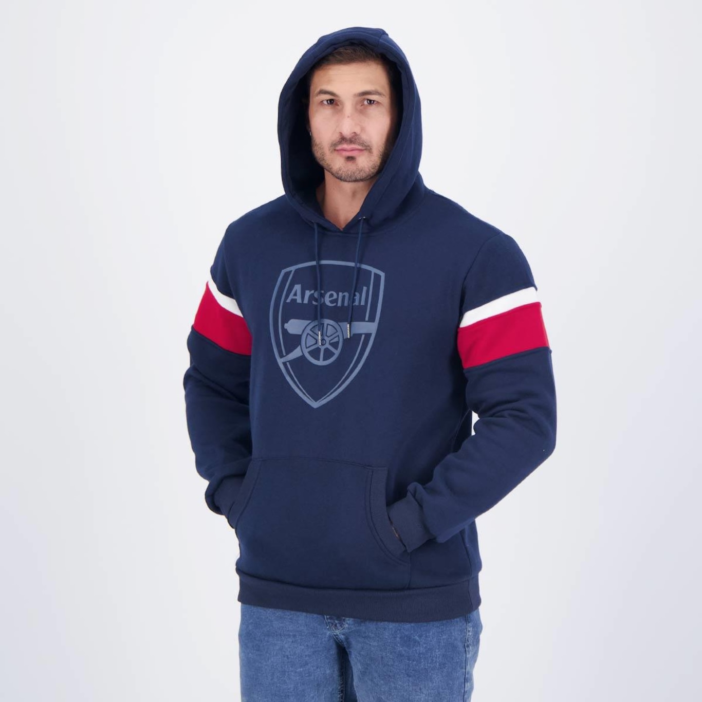 Blusão de Moletom com Capuz Arsenal - Masculino - Foto 3