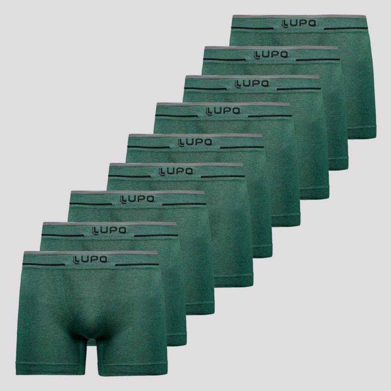 Cueca Boxer Lupo Microfibra sem Costura - 9 Unidades - Adulto - Foto 1