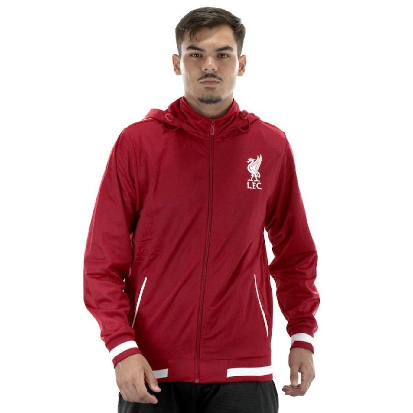 Jaqueta com Capuz do Liverpool Trilobal SPR - Masculina - Foto 1