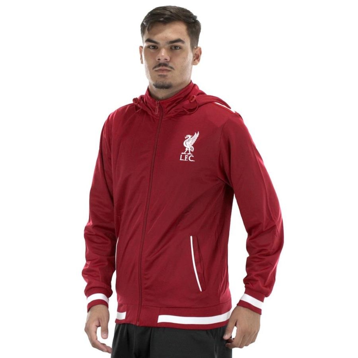 Jaqueta com Capuz do Liverpool Trilobal SPR - Masculina - Foto 2