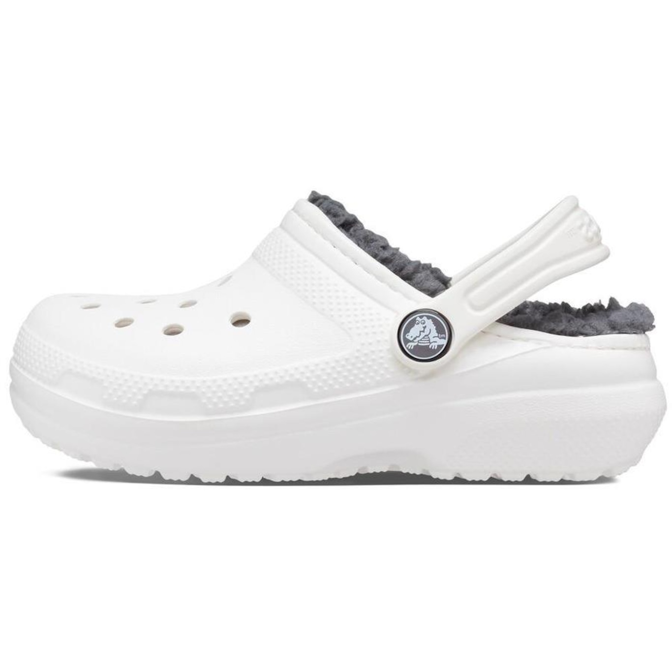 Sandália Crocs Classic Lined Clog - Infantil - Foto 3