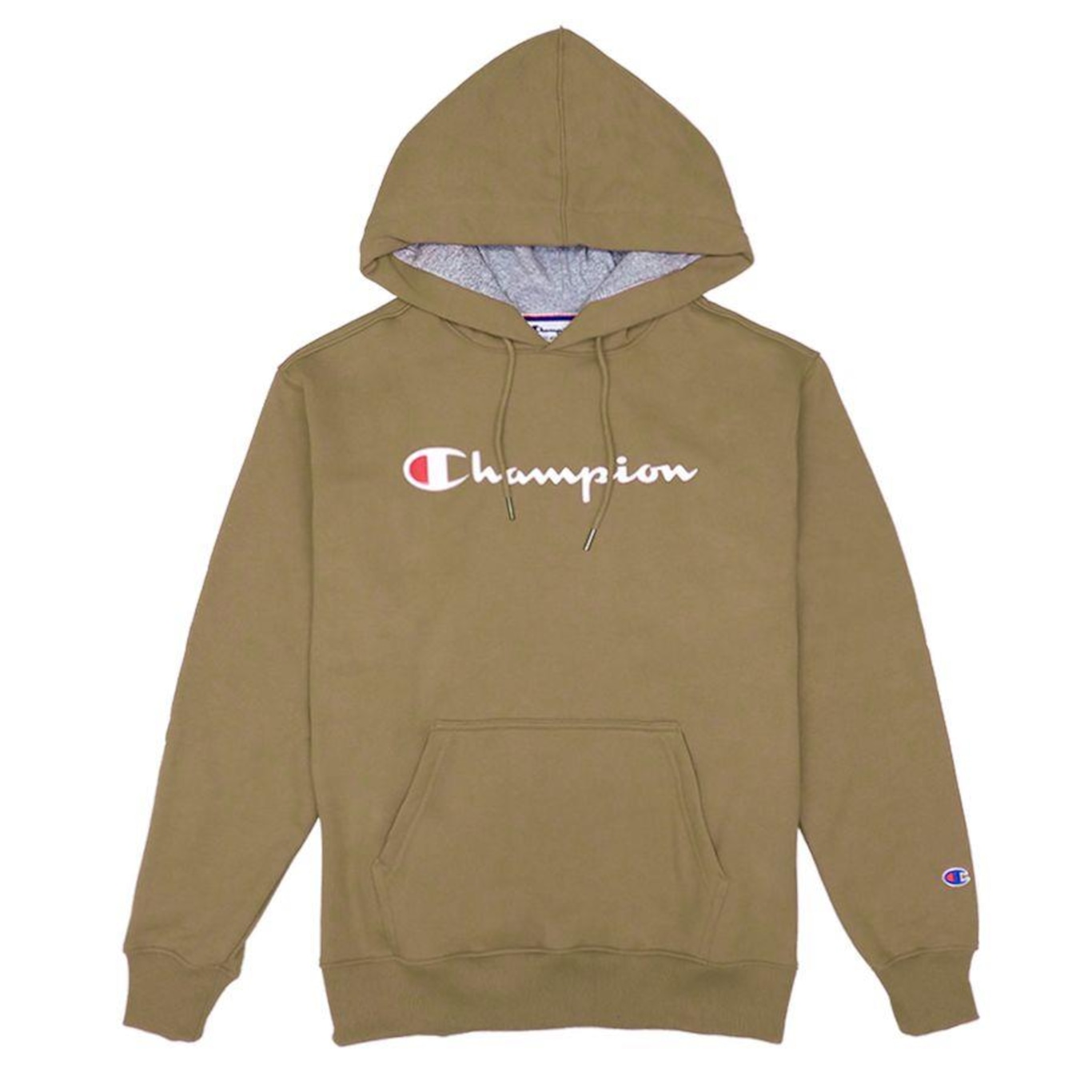 Blusão de Moletom com Capuz Champion Script Logo Print Tec Medio Gf89B Y06794 Brasil - Masculino - Foto 1