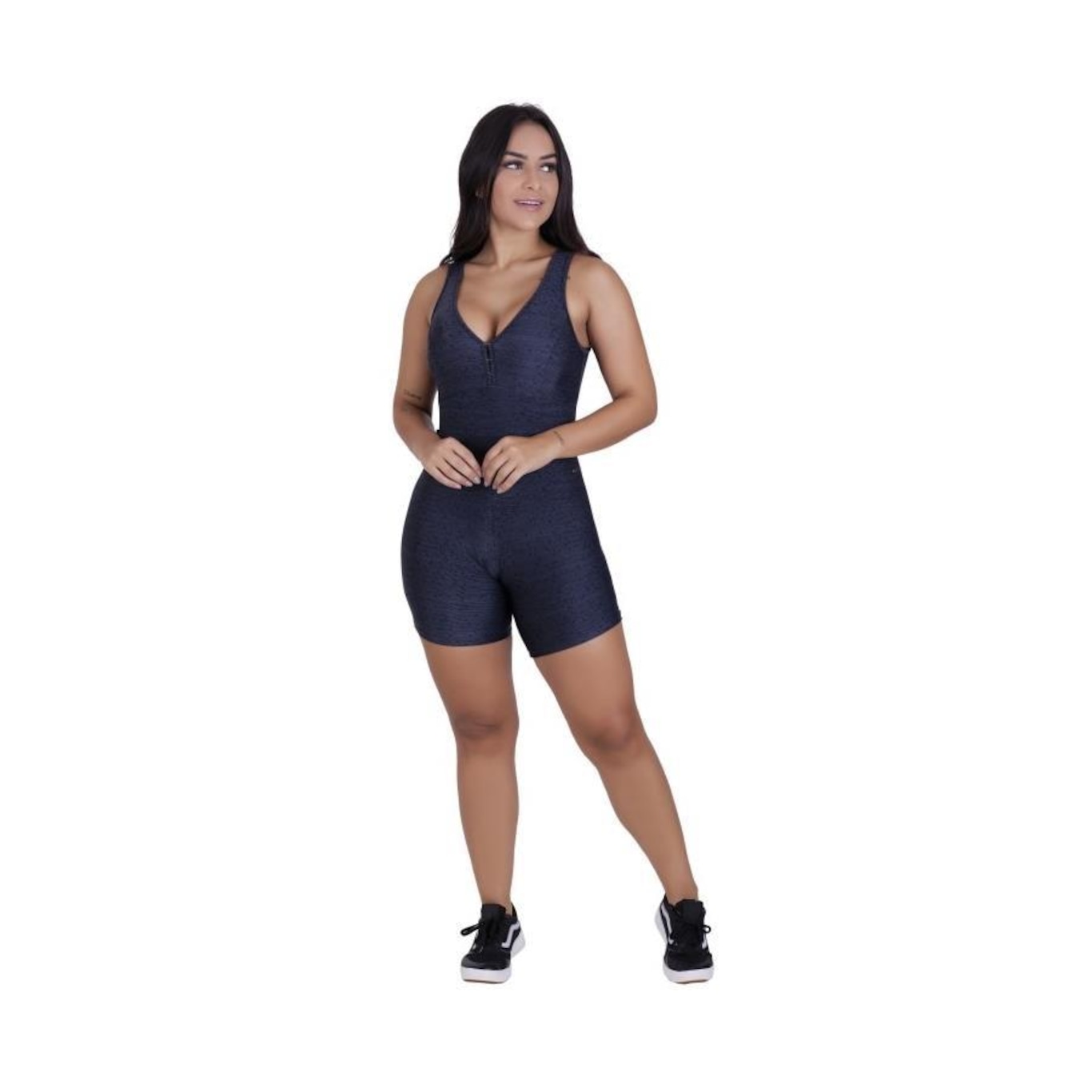 Macaquinho Fitness Trilobal Estampado Cirre - Feminino - Foto 1