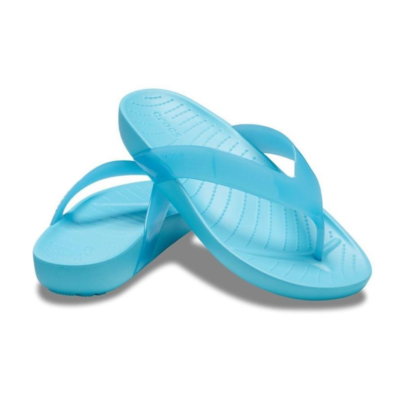 Chinelo Crocs Splash Shine Flip Neptune - Feminino - Foto 4