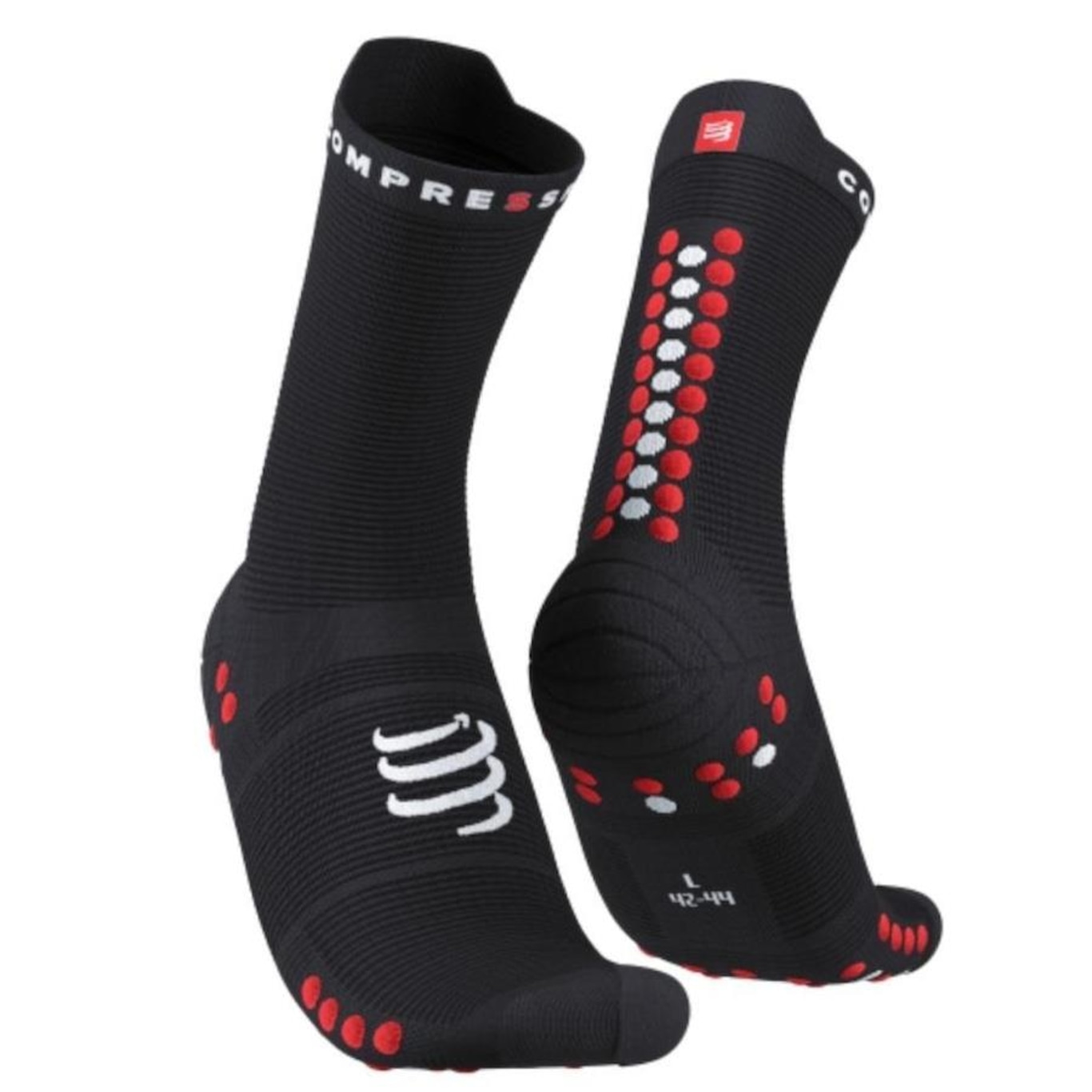 Meia Cano Alto Compressport Racing Socks V4 Run Highcut - Adulto - Foto 1