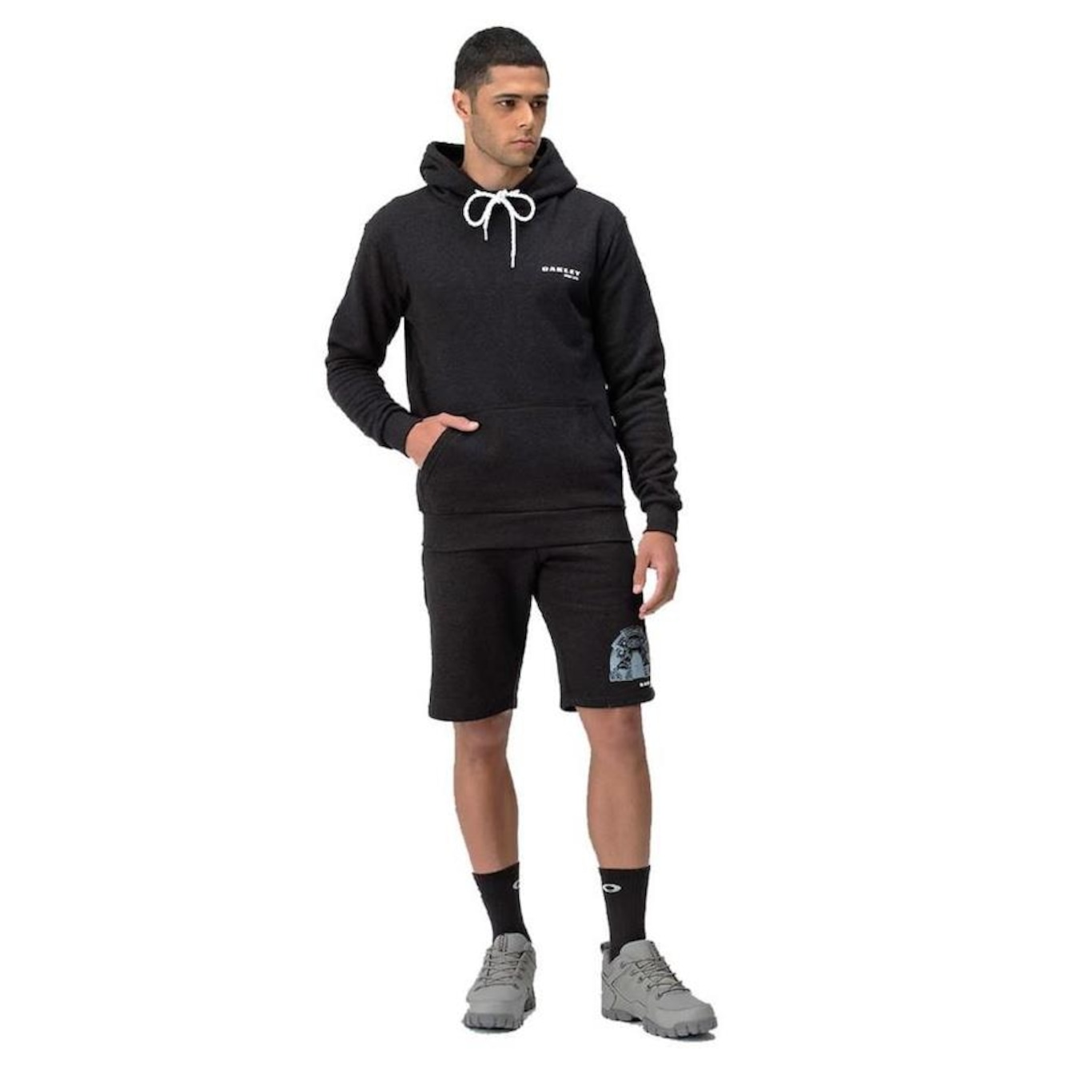 Blusão de Moletom Oakley Bunker Hoodie Blackout - Masculino - Foto 3