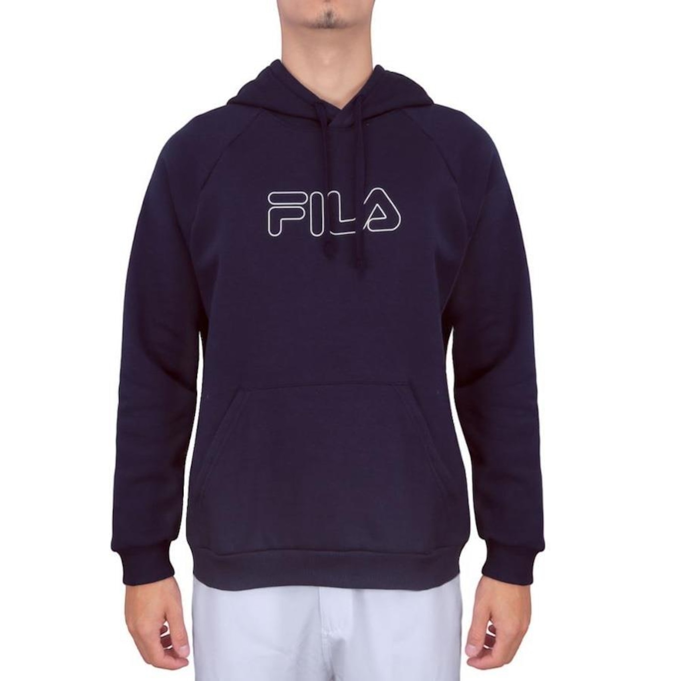 Blusão de Moletom com Capuz Fila Letter Outline Winter - Masculino - Foto 1