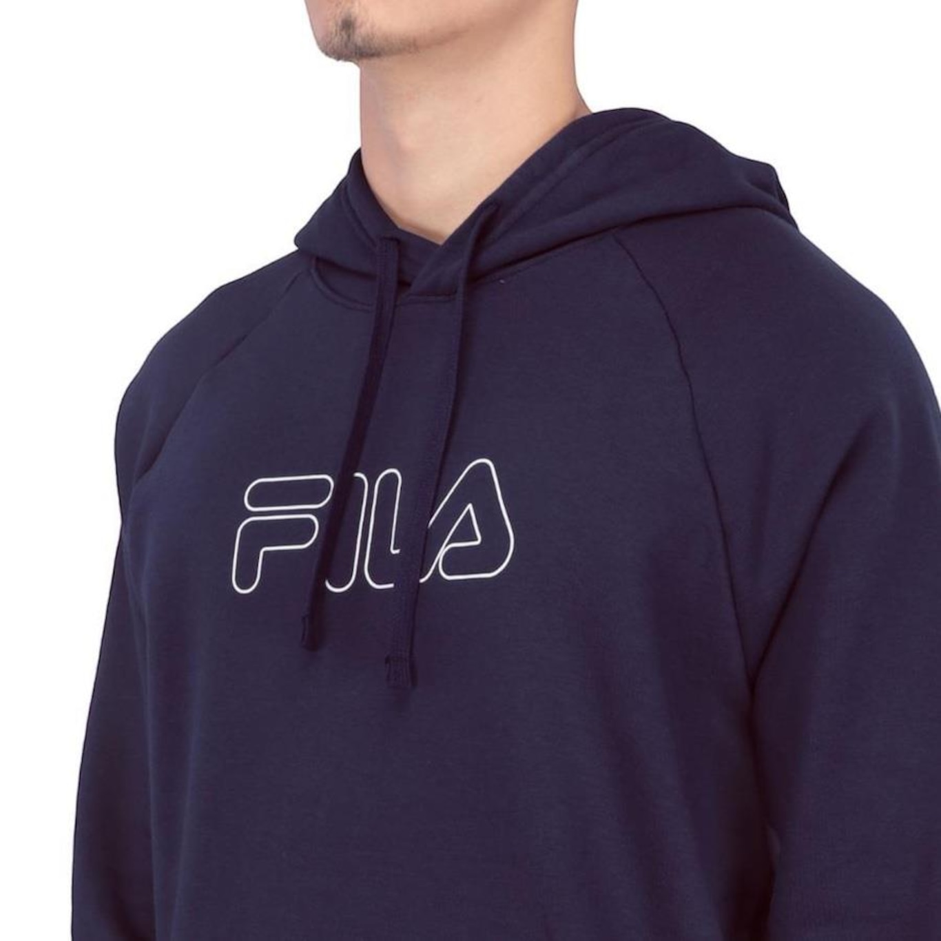 Blusão de Moletom com Capuz Fila Letter Outline Winter - Masculino - Foto 3