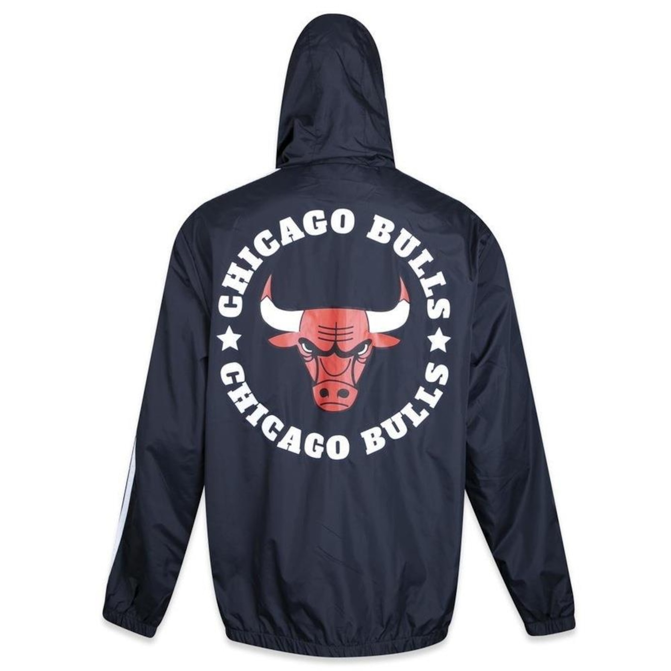 Jaqueta New Era Corta Vento Windbreaker Chicago Bulls Hiphop - Masculina - Foto 2