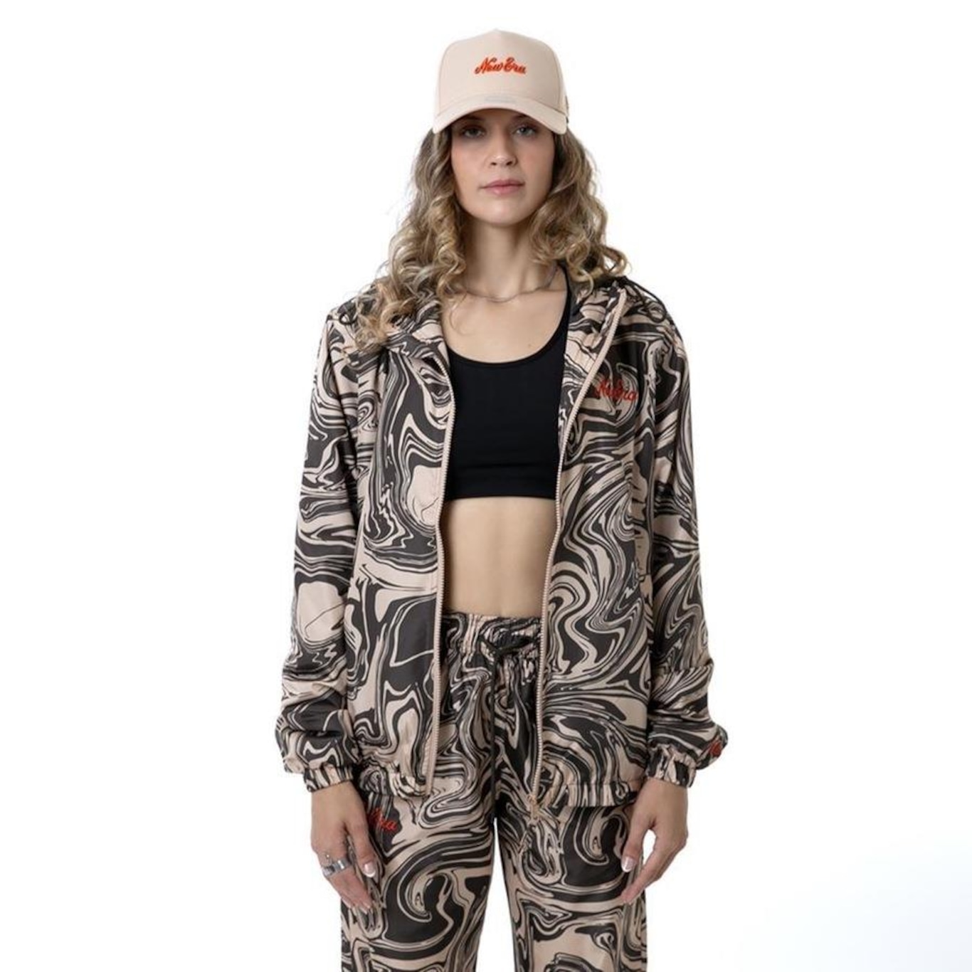 Jaqueta New Era Corta Vento Windbreaker All Camo - Feminina - Foto 1